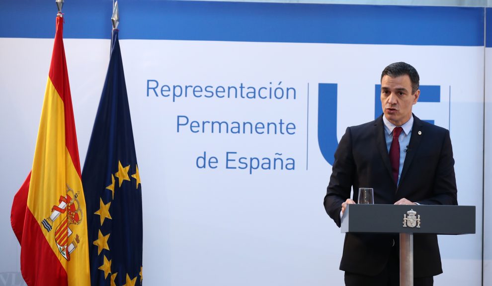 Pedro Sánchez durante el Consejo Europeo | Foto: FERNANDO CALVO