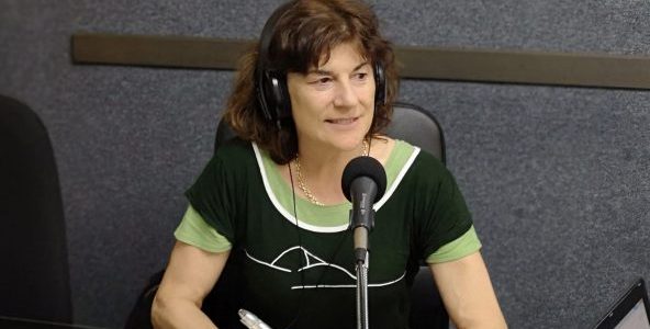 Beatriz González López-Valcárcel en los estudios de El Espejo Canario