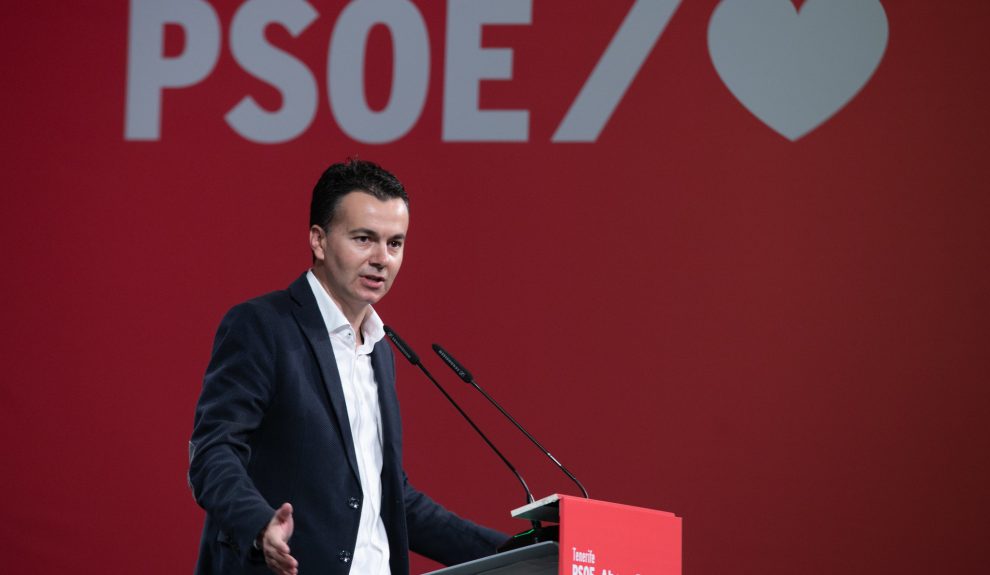 Héctor Gómez en acto de campaña en 2019 | PSOE