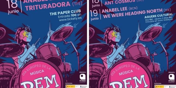 Carteles de los conciertos en Gran Canaria y Tenerife | THE PAPER CLUB y AGUERE CULTURAL