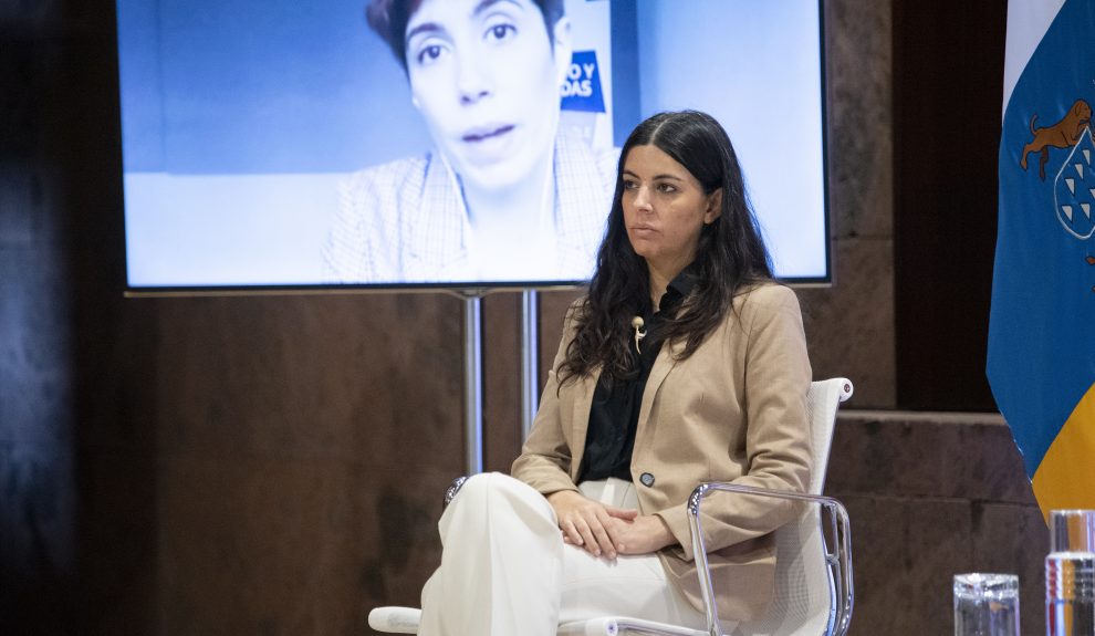 Paola Bonilla en la presentación de la Agenda Canaria 2030 | Foto: Gobierno de Canarias