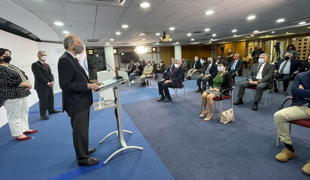 Ángel Tristán durante la toma de posesión como presidente del CS de la ULPGC | Foto: CS de la ULPGC