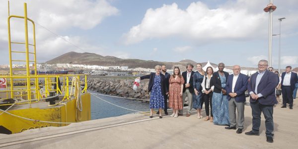 Acto de presentación del prototipo Gaia en el muelle Juan Sebastián Elcano del puerto de La Luz | Foto: Plocan