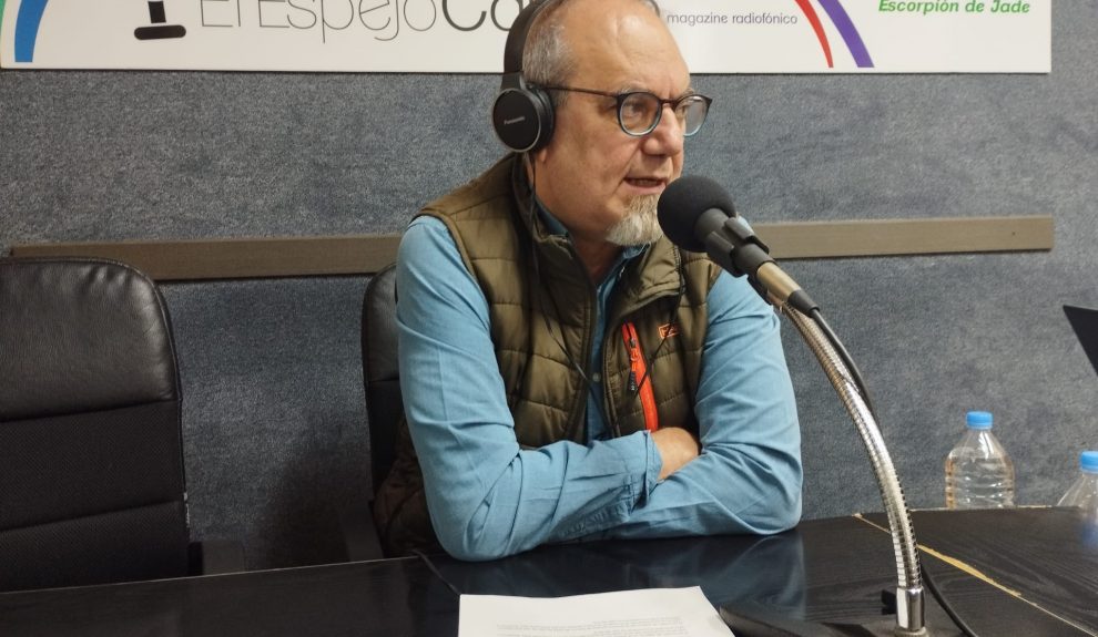 Miguel Ángel Rodríguez en los estudios de El Espejo Canario