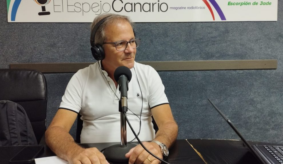 Joaquín Santana, presidente de Resurgir de Ojos de Garza, en los estudios de El Espejo Canario