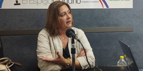 Beatriz Calzada, en los estudios de El Espejo Canario