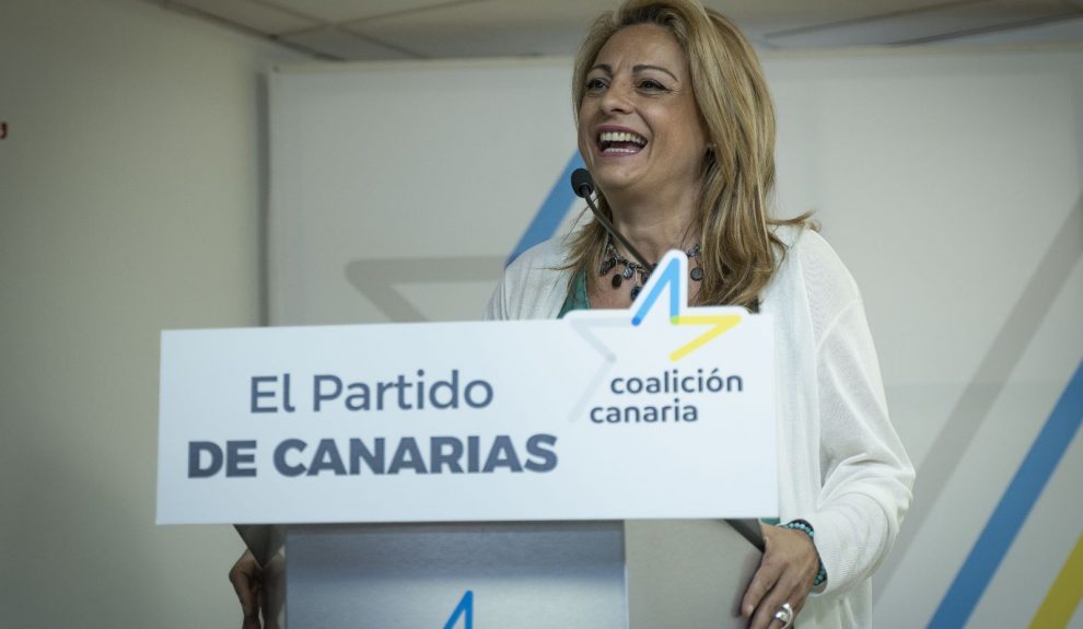 Cristina Valido en un acto de Coalición Canaria