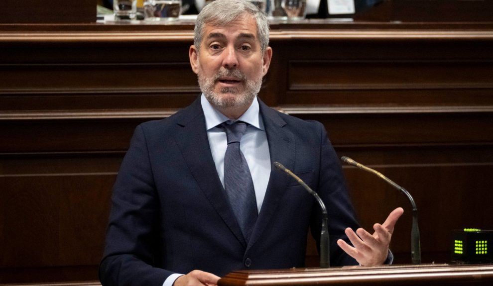 Fernando Clavijo durante el discurso de investidura de la legislatura | Foto: CC