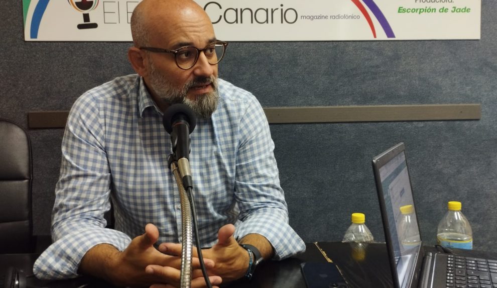 Aridany Romero en los estudios de El Espejo Canario