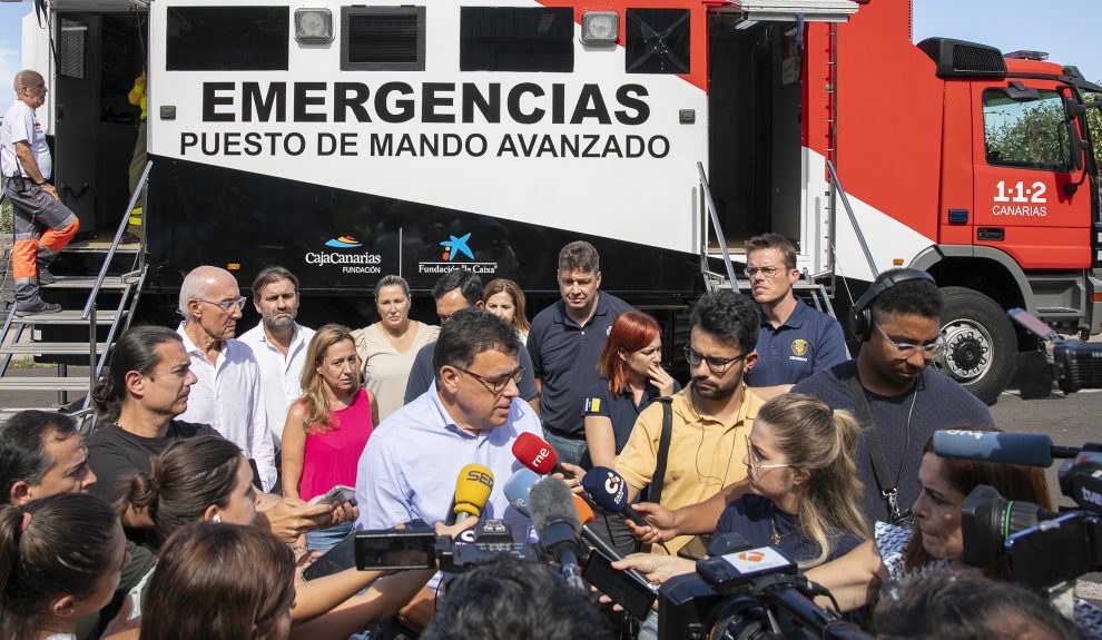 Puesto de mando avanzado en Santa Úrsula | Foto: Gobcan