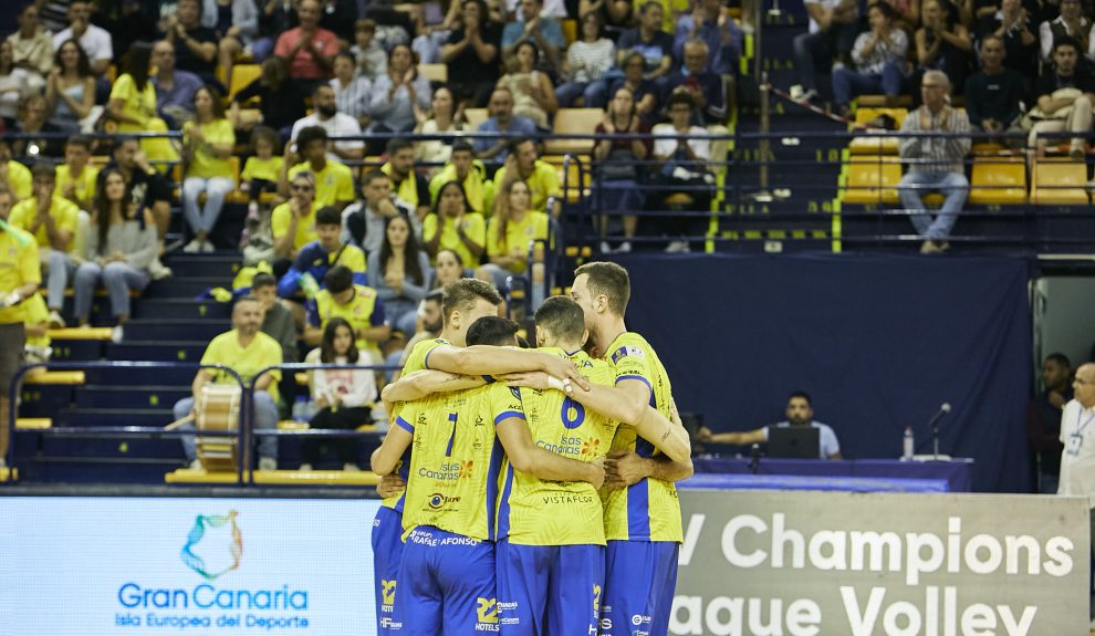 El CV Guaguas Las Palmas en uno de sus últimos partidos | Foto: CV Guaguas