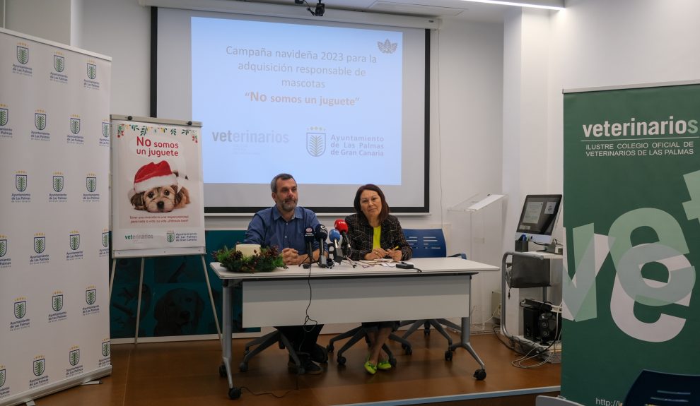 Alejandro Suárez y Carmen Luz Vargas durante la presentación de la campaña | Foto: Ayuntamiento de Las Palmas de Gran Canaria