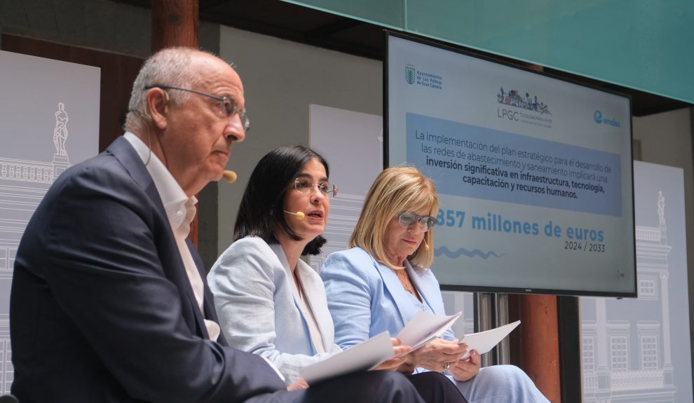 Spínola, Darias y Medina durante la presentación del Plan Estratégico | Foto: Ayuntamiento de Las Palmas de Gran Canaria