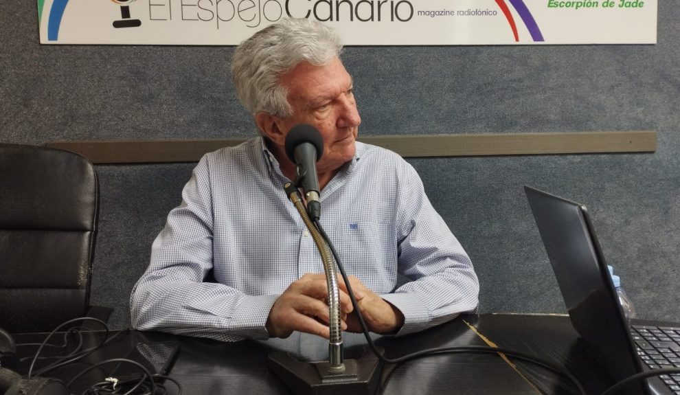 Pedro Quevedo en los estudios de El Espejo Canario