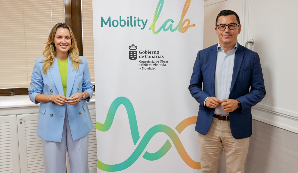 María Fernández y Pablo Rodríguez en la presentación de 'Mobility Lab' | Foto: Gobierno de Canarias