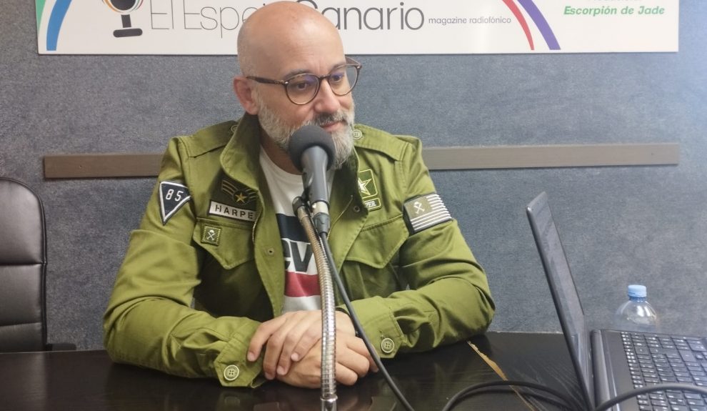 Aridany Romero en los estudios de El Espejo Canario