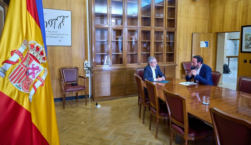 Hugo Morán y Marcos Lorenzo durante la reunión | Foto: Gobierno de Canarias