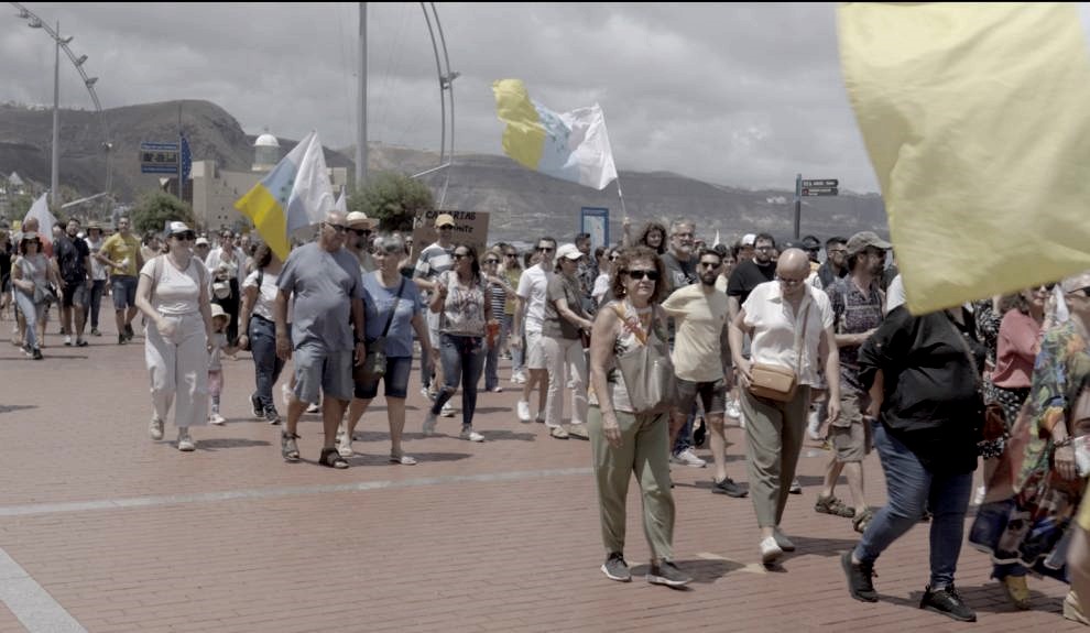 Manifestación del pasado 20-A en Las Palmas de Gran Caria | Foto: Una y Medio