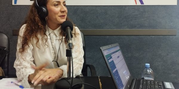 Vidina Cabrera en los estudios de El Espejo Canario