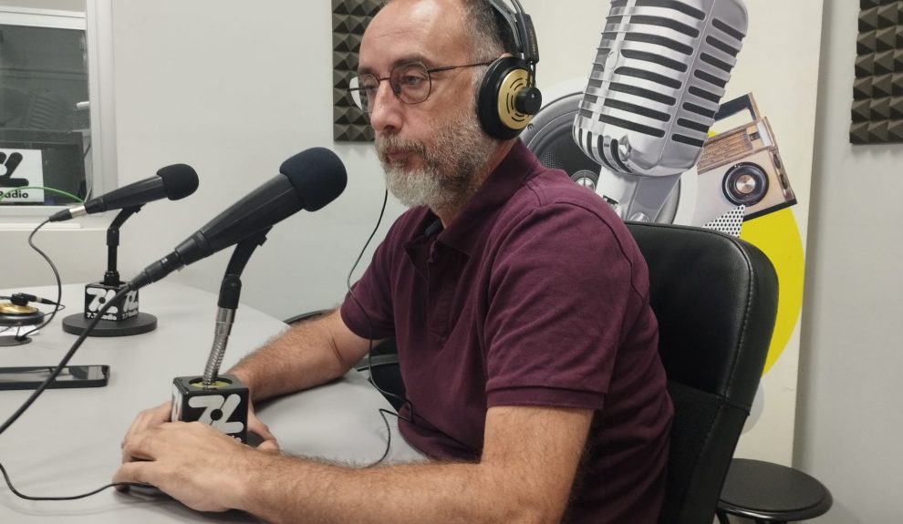 Pepe Naranjo en los estudios de El Espejo Canario