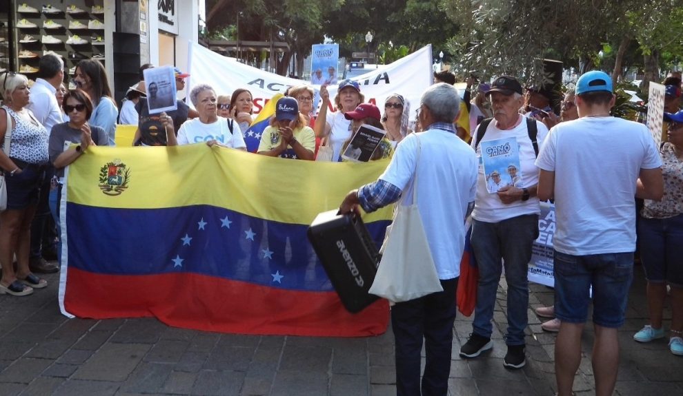 Prostesta de venezolanos el pasado agosto en Tenerife | Foto: UCV