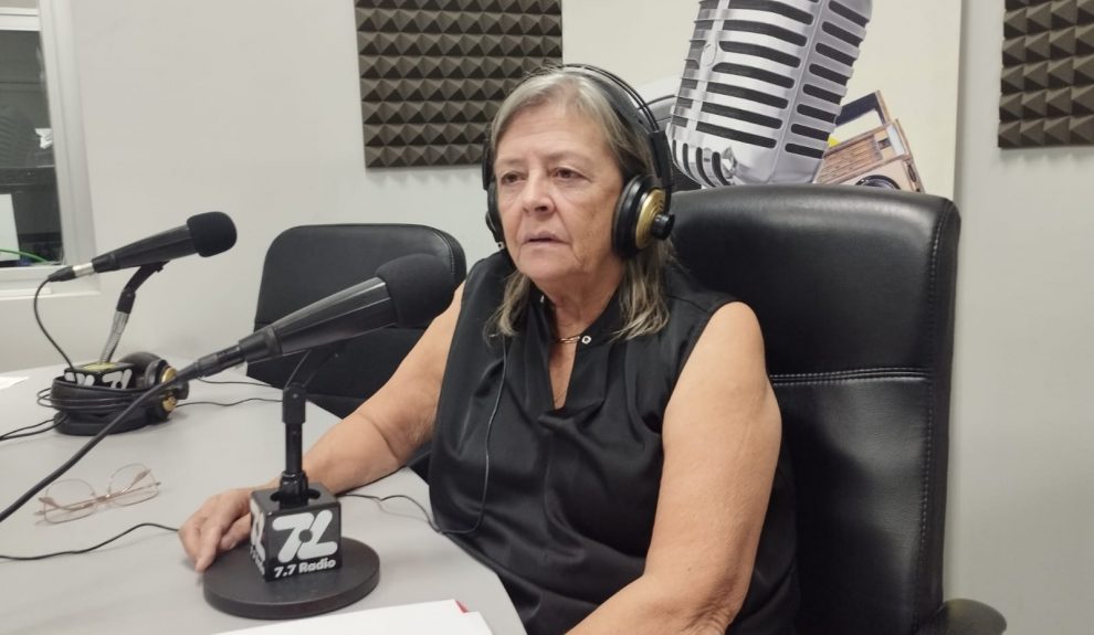 Mercedes Fernández-Couto en los estudios de El Espejo Canario