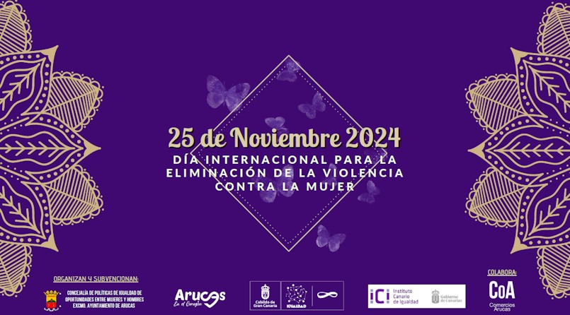 Cartel del programa de actos del Día Internacional para la Eliminación de la Violencia contra la Mujer