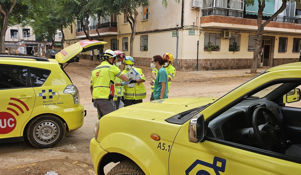 Trabajos operativos de equipos canarios en Alfafar | Foto: Gobierno de Canarias