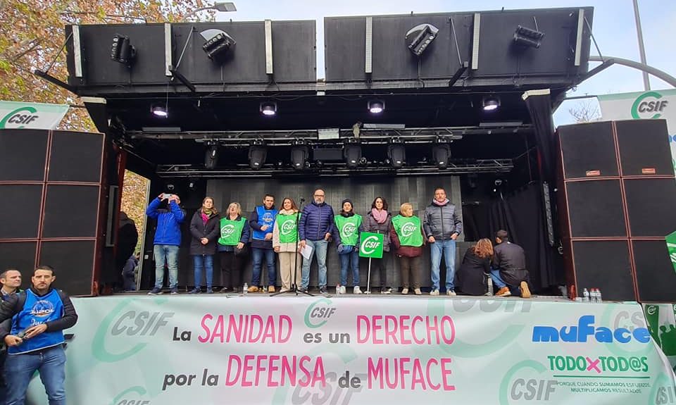 Concentración de CSIF el pasado mes de diciembre | Foto: CSIF