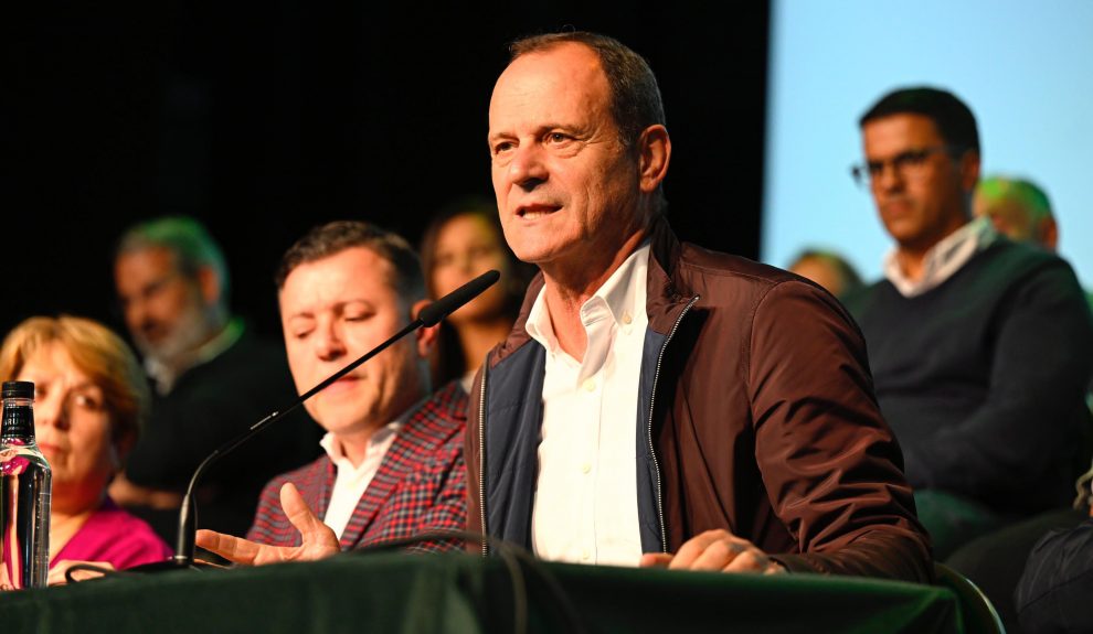 Óscar Hernández en la asamblea general del Bloque Nacionalista Rural | Foto: BNR